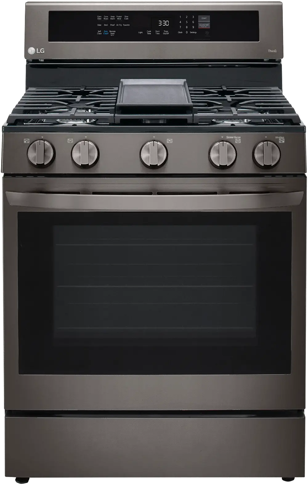 LRGL5825D LG 5.8 cu ft Gas Range with InstaView - Black Stainless Steel-1