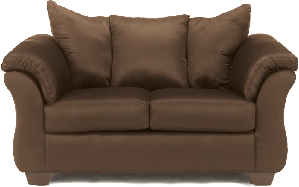 Darcy Cafe Brown Loveseat-1