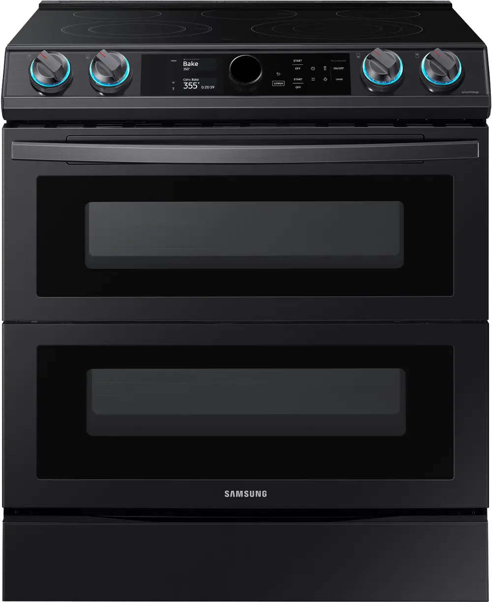 NE63T8751SG Samsung 6 cu ft Flex Duo Electric Range with Smart Dial - Black Stainless Steel-1