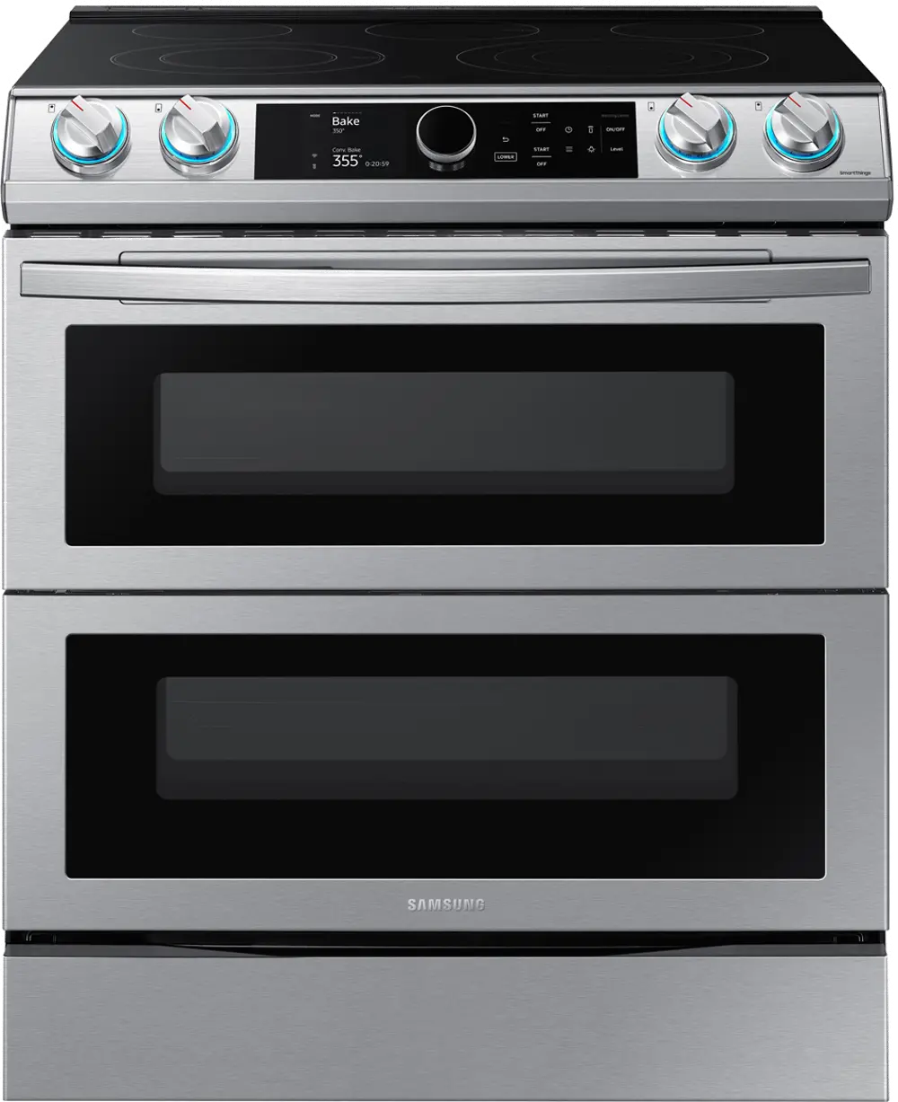 NE63T8751SS Samsung 6 cu ft Flex Duo Electric Range with Smart Dial - Stainless Steel-1