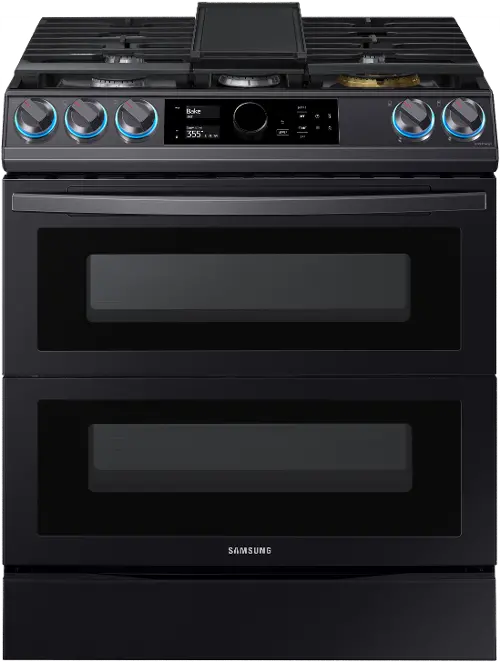 Samsung NX60T8751SG 6.0 Cu ft. Smart Slide-in GAS Range with Flex Duo , Smart Dial & Air Fry in Black Stainless Steel