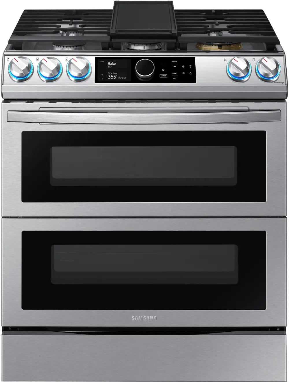 NX60T8751SS Samsung 6 cu ft Flex Duo Gas Range with Smart Dial - Stainless Steel-1