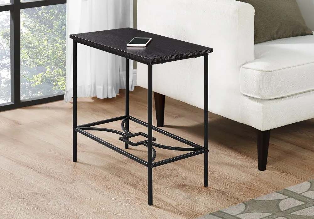 Contemporary Cappuccino Accent Table-1