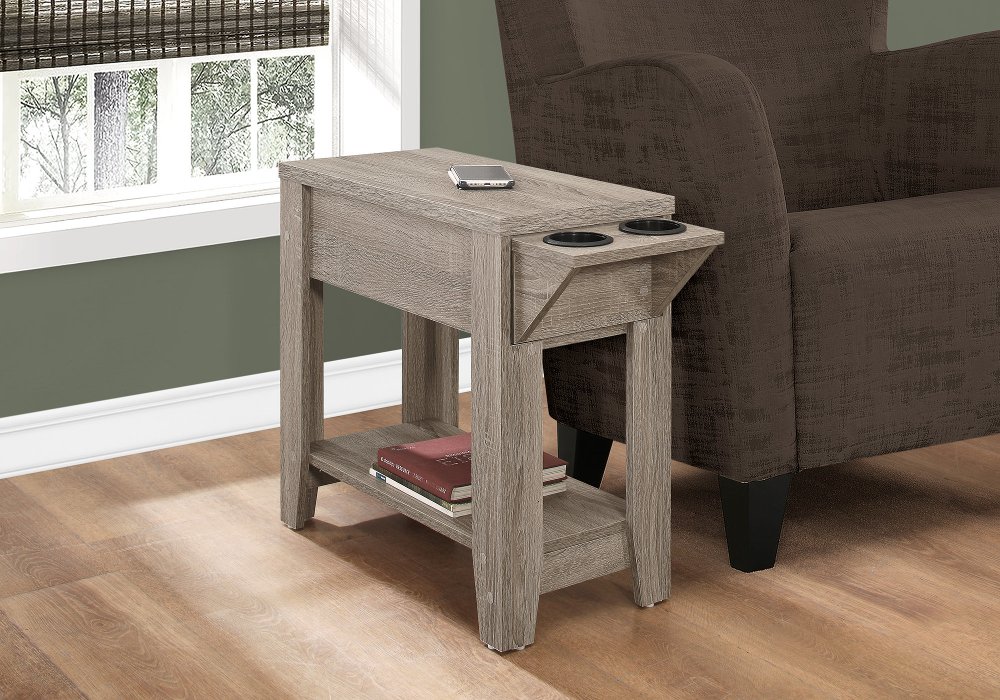 112026664 Dark Taupe Accent Side Table sku 112026664