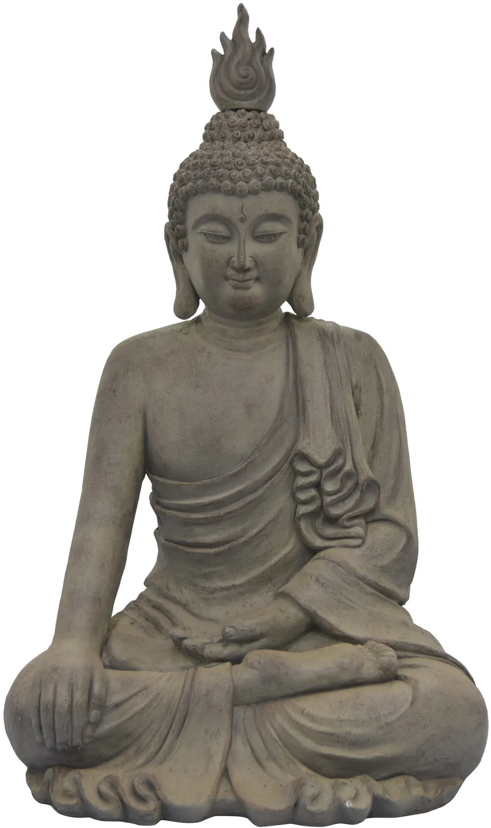 24 Inch Gray Resin Buddha Figurine-1