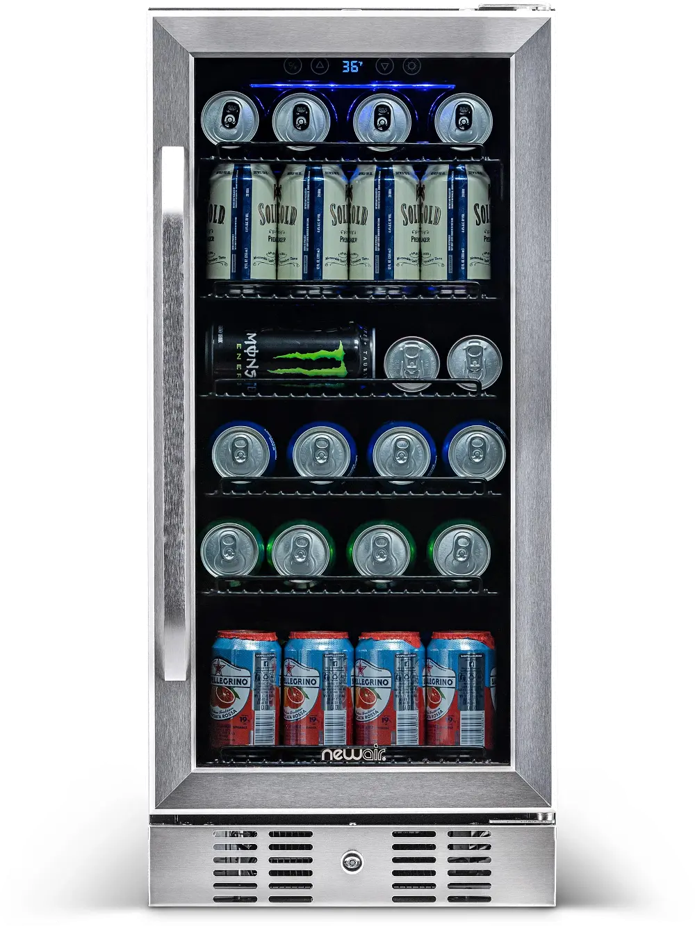 ABR-960 NewAir 96 Can Beverage Mini Fridge - Stainless Steel-1