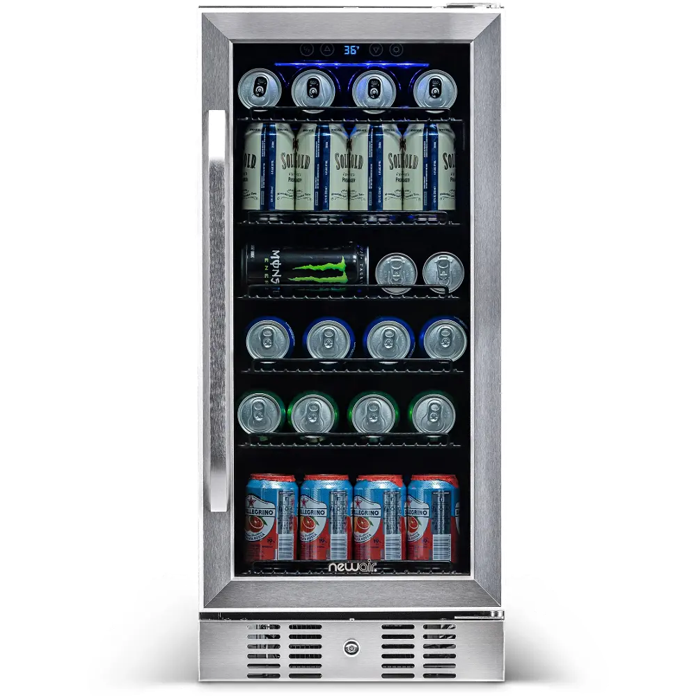 ABR-960 NewAir 96 Can Beverage Mini Fridge - Stainless Steel-1