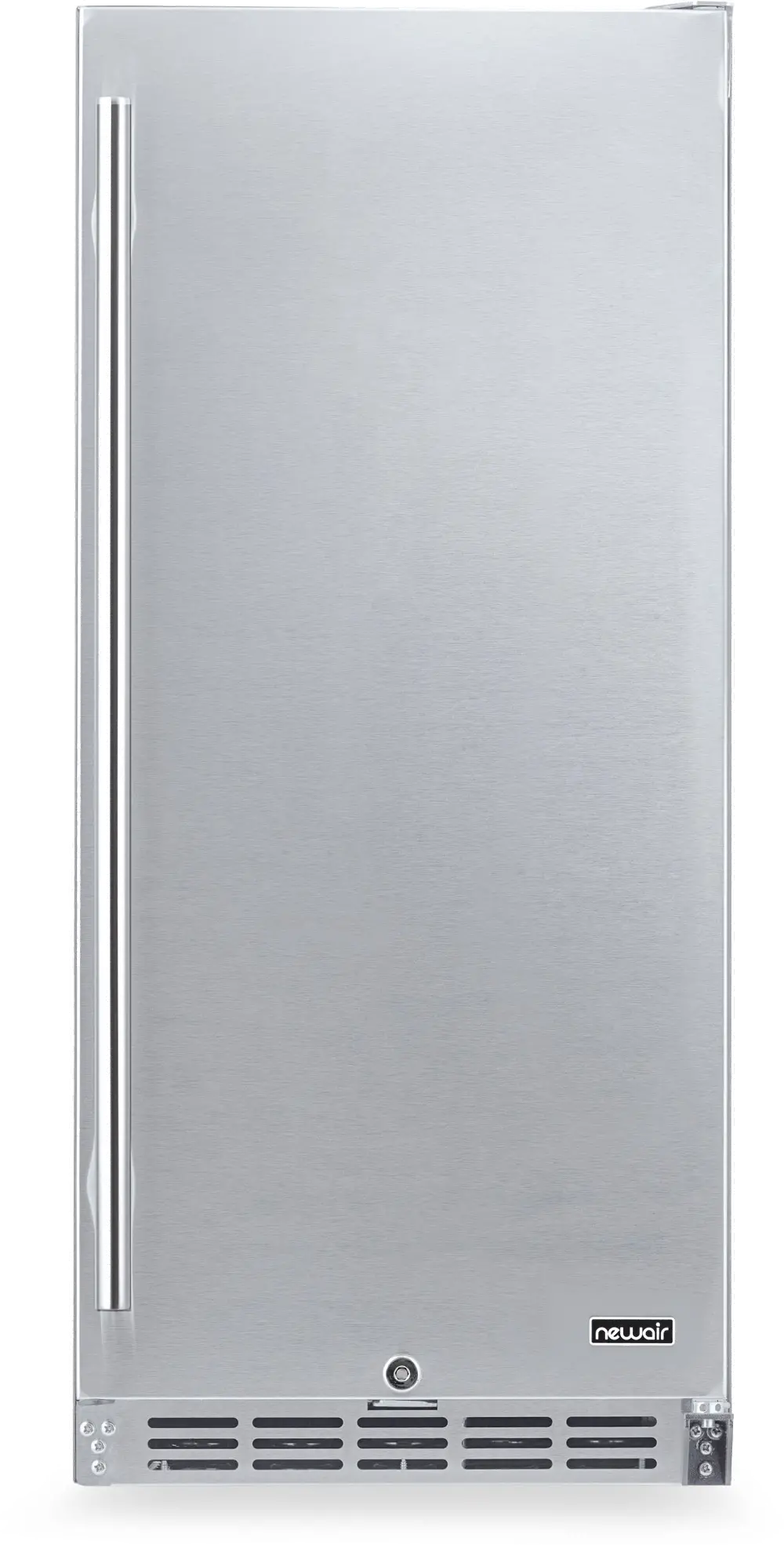 NOF090SS00 NewAir 15 Inch Built In Beverage Mini Refrigerator - 96 Cans, Weatherproof Stainless Steel-1