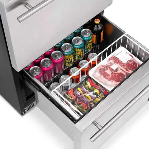 https://static.rcwilley.com/products/112029175/NewAir-Two-Drawer-Indoor-Outdoor-Mini-Fridge---20-Bottles-80-Cans-Stainless-Steel-rcwilley-image4~500.webp?r=11