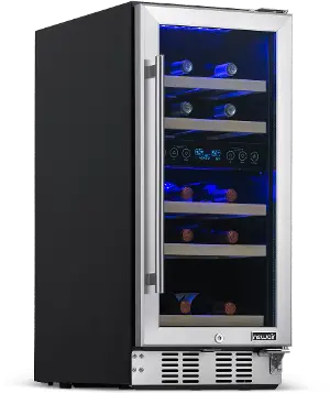 NewAir Two Drawer Indoor Outdoor Mini Fridge - 20 Bottles + 80 Cans,  Stainless Steel