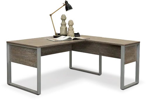 Writing Desk Work Desk with X-Pattern Legs Home Office Desks, Tan Wood Finish