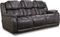 Steel Dark Brown Power Reclining Sofa - Daytona | RC ...