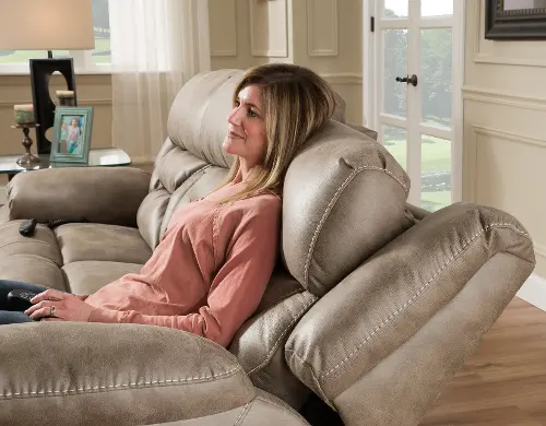 Reclining sofa discount with power headrest