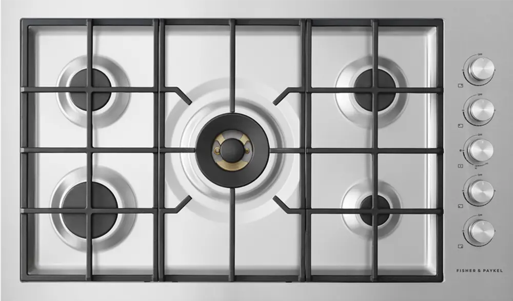 CG365DNGRX2N Fisher and Paykel Contemporary Gas Cooktop - Stainless Steel 36 Inch-1