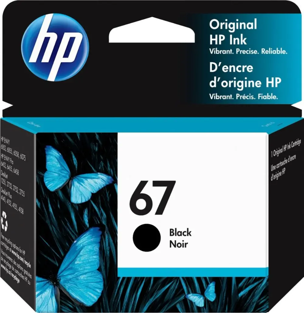 37M56AN#140 67 BLACK INK CART HP 67 Black Ink Cartridge-1