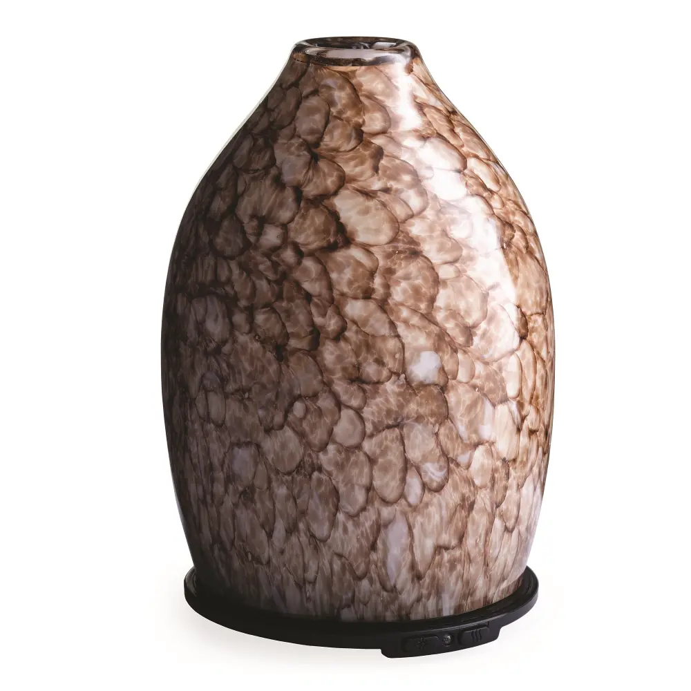 Brown and White Glass Oyster Shell Airome Oil Diffuser-1