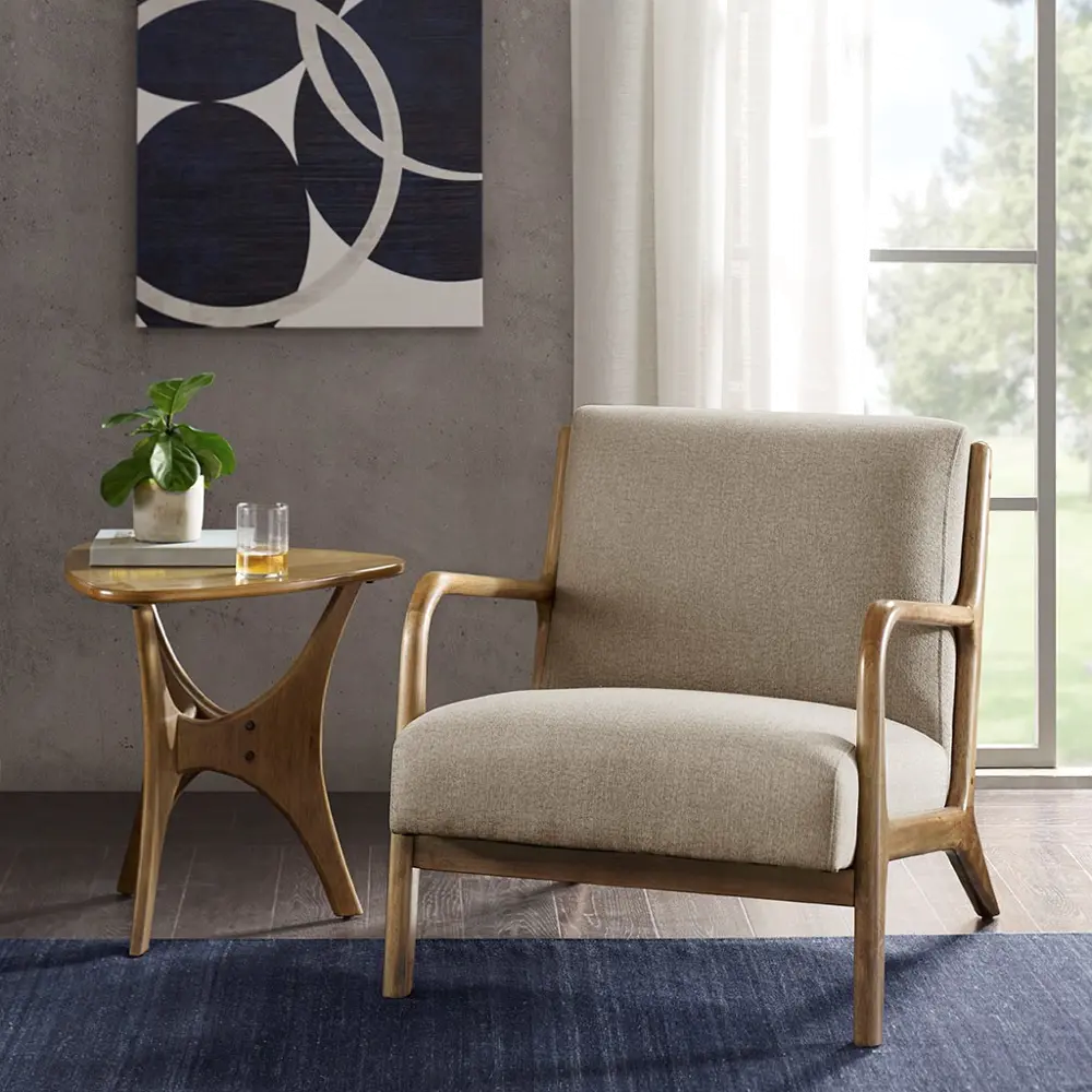 Novak Taupe Accent Chair-1