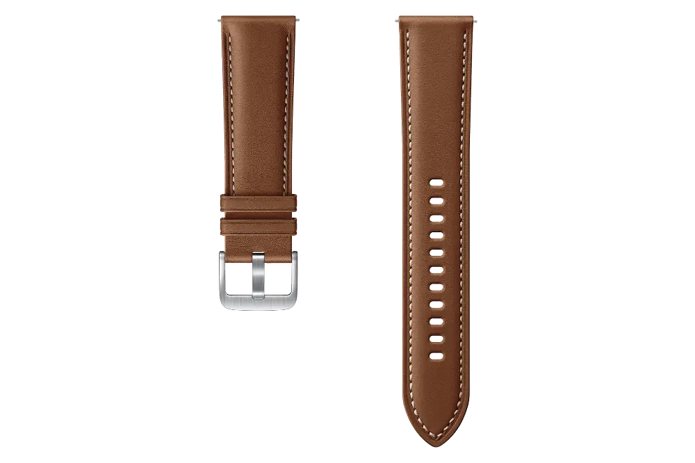 ET-SLR84LAEGUJ Samsung Brown Leather Band (22mm) for Galaxy Watch3-1