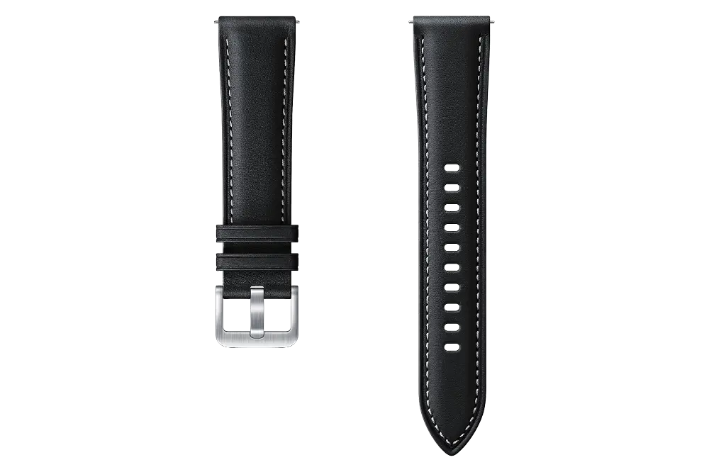 ET-SLR85SBEGUJ Samsung Black Leather Band (20mm) for Galaxy Watch3-1