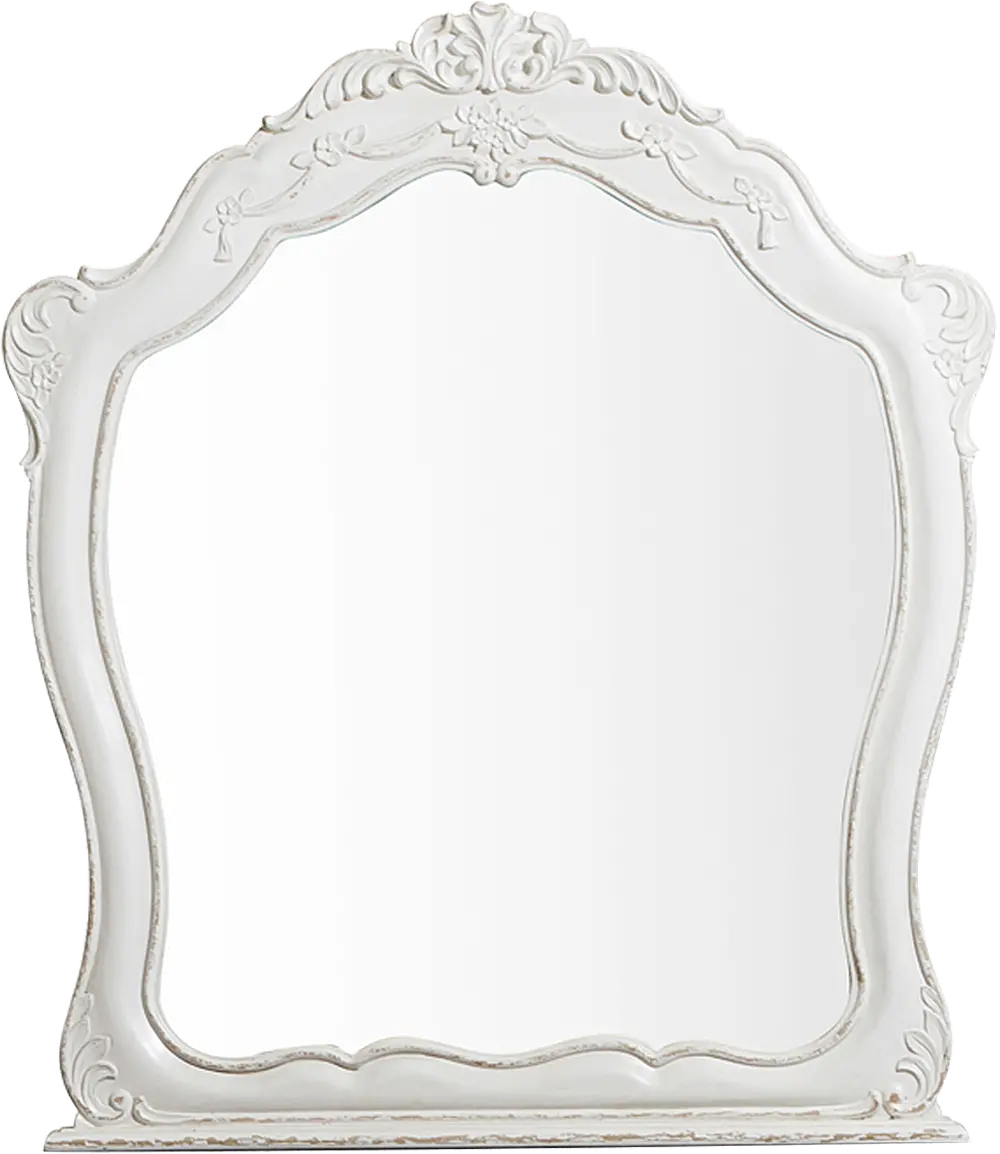 Traditional Antique White Mirror - Madi-1