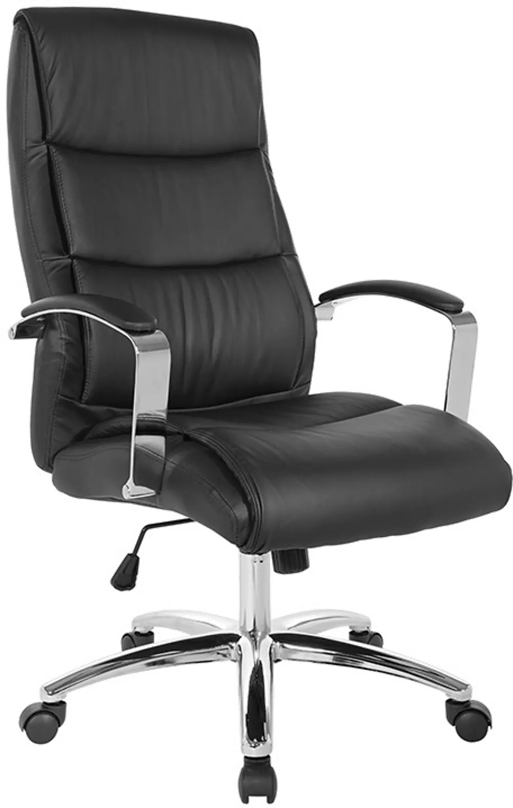 Black Faux Leather Manager Chair - Peterson-1