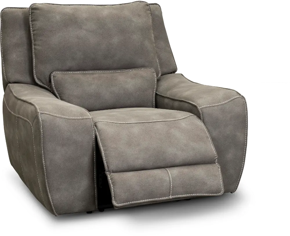 Sauvage Charcoal Gray Power Recliner with Power Headrest-1
