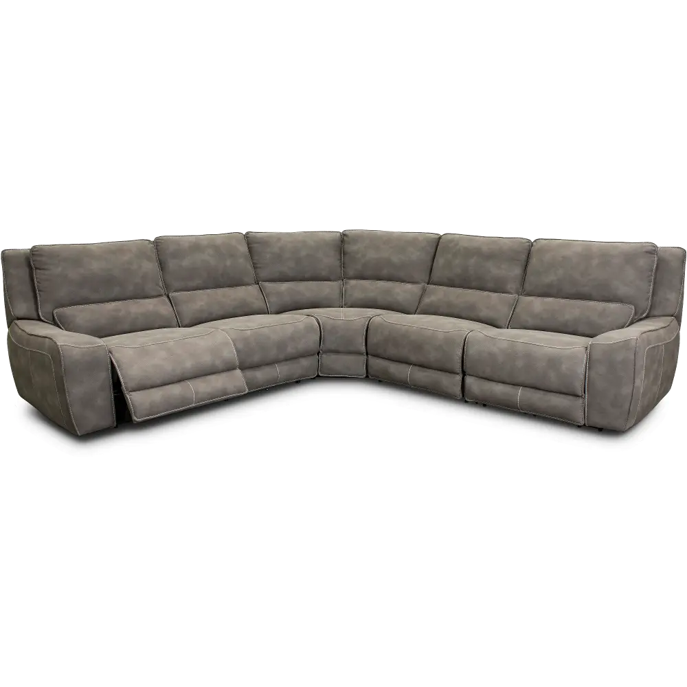 Sauvage Charcoal Gray 5 Piece Power Reclining Sectional-1