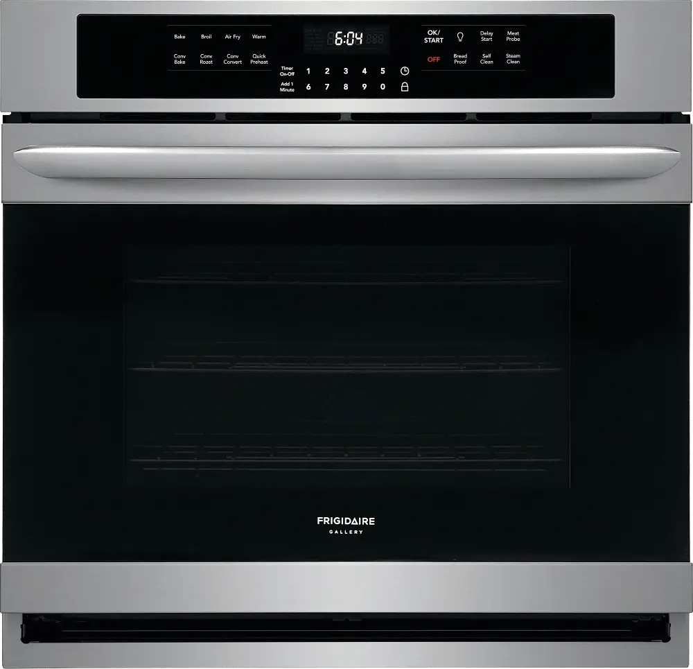 FGEW3069UF Frigidaire Gallery 30 Inch Single Wall Oven with Air Fry - 5.1 cu. ft. Stainless Steel-1