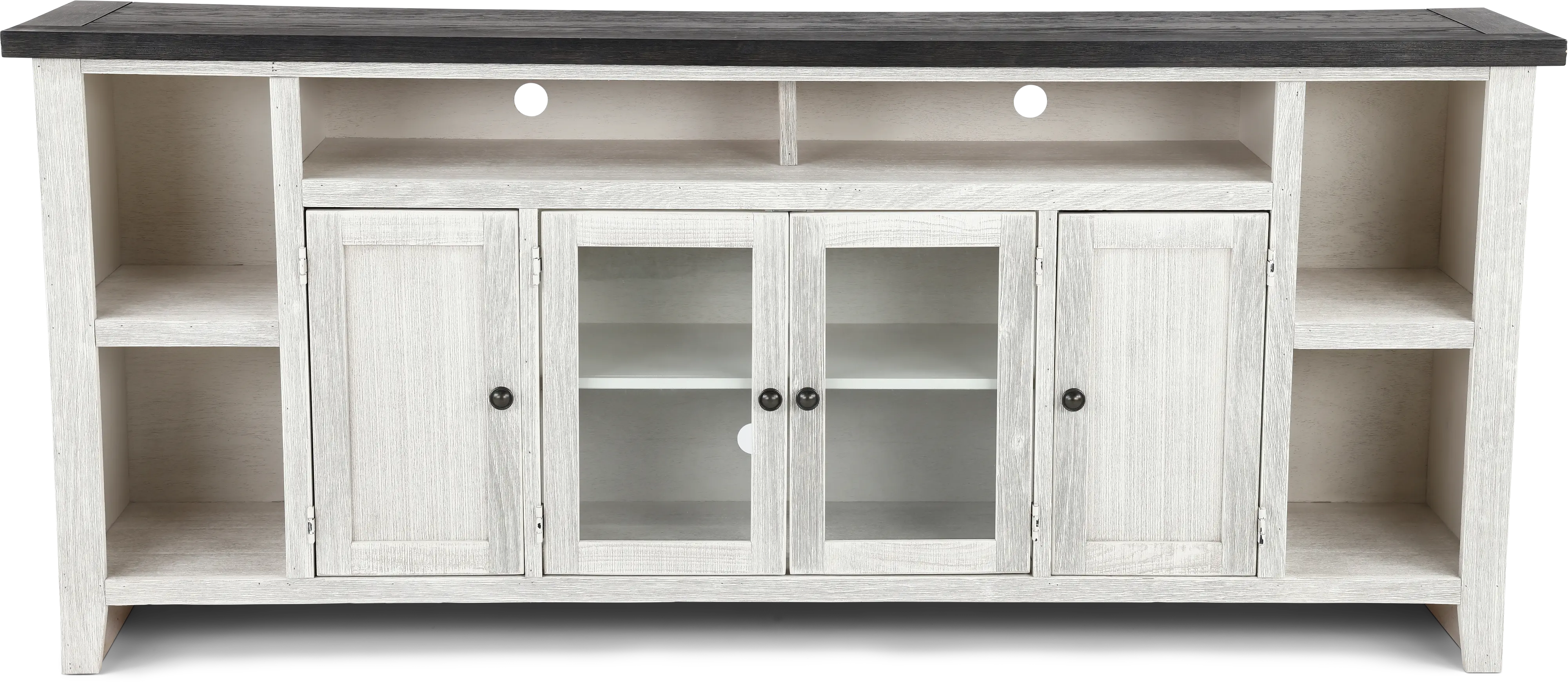 Eastport Rustic White 84 TV Stand