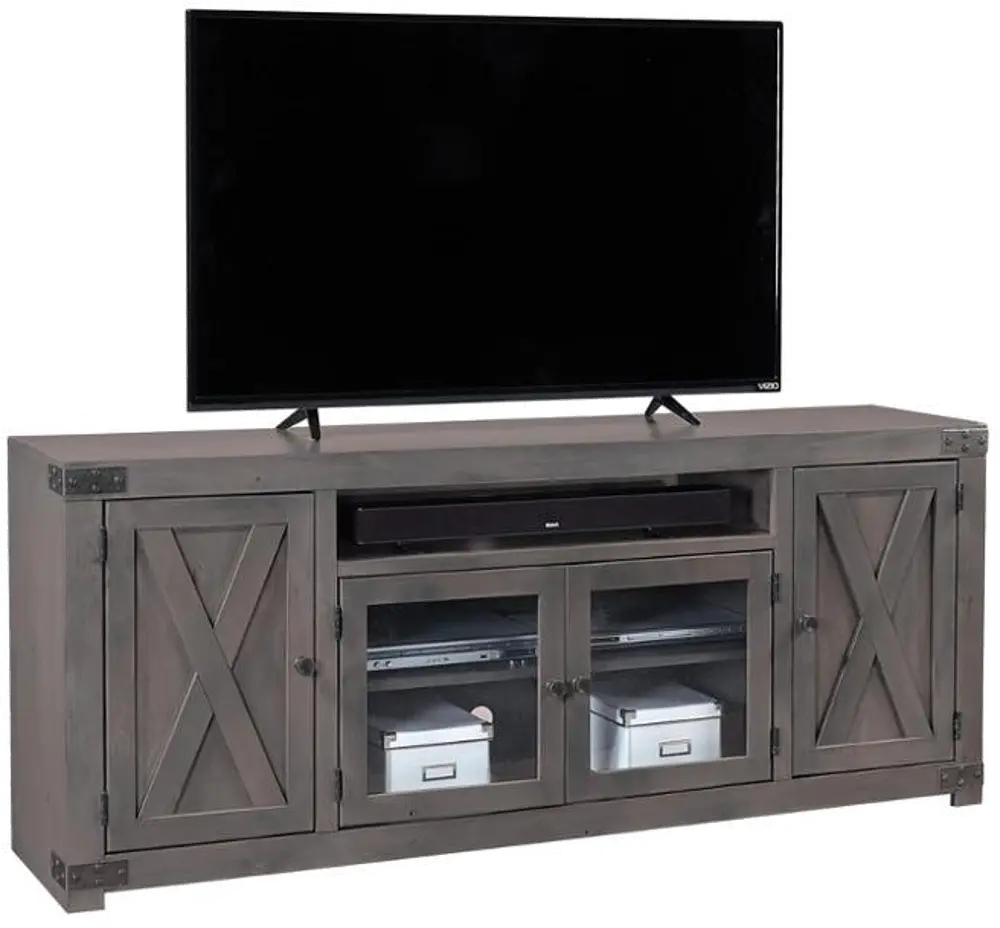 Gray 72 Inch TV Stand - Urban Farmhouse-1