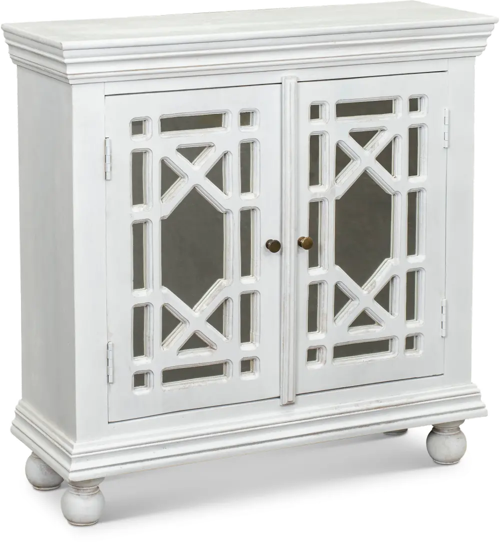 White 2 Door Accent Cabinet-1