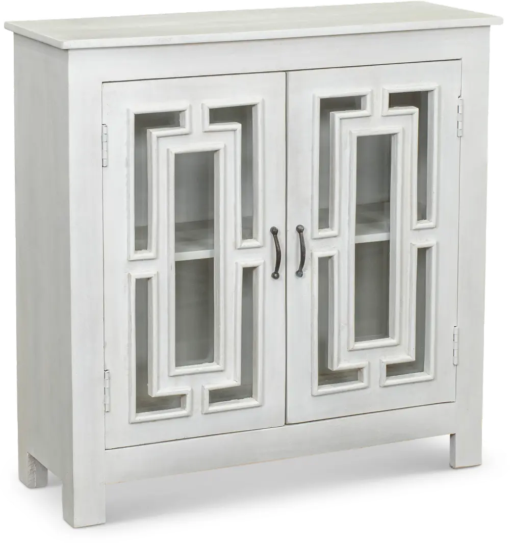 Blaise White 2 Door Decorative Accent Cabinet-1