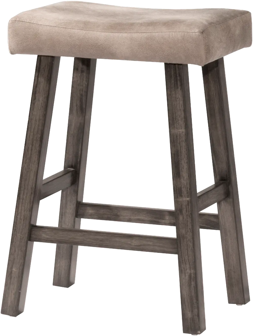 Saddle Gray Upholstered Counter Height Stool-1
