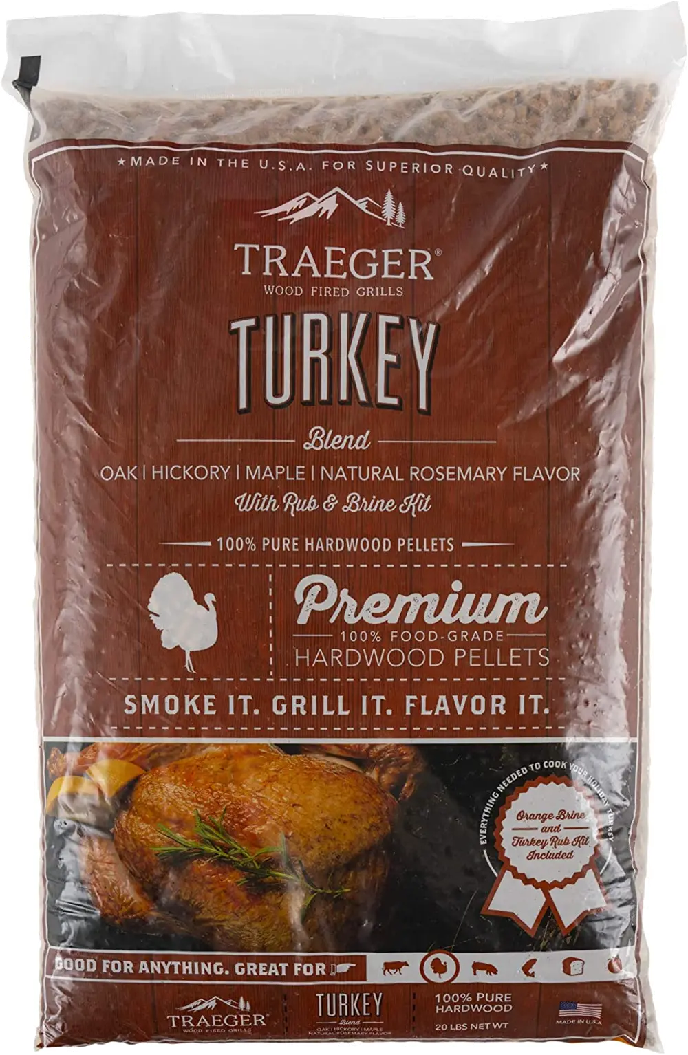 PEL329,TURKEY_BLEND Traeger Grill Turkey Blend Pellets 20 lb Bag-1