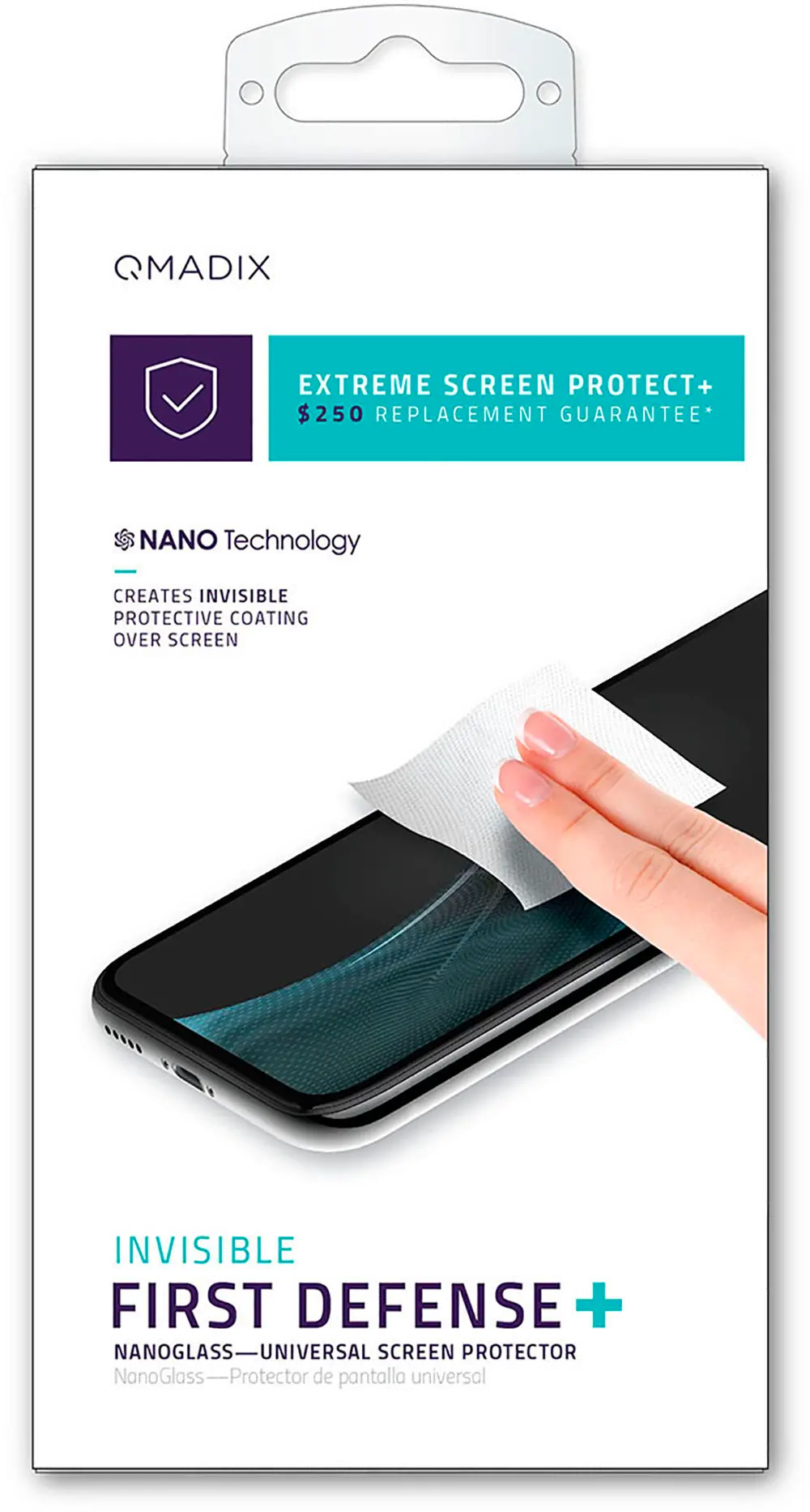 QM-ITALSP-EP250 Qmadix $250 Insurance NanoGlass Universal Screen Protector-1