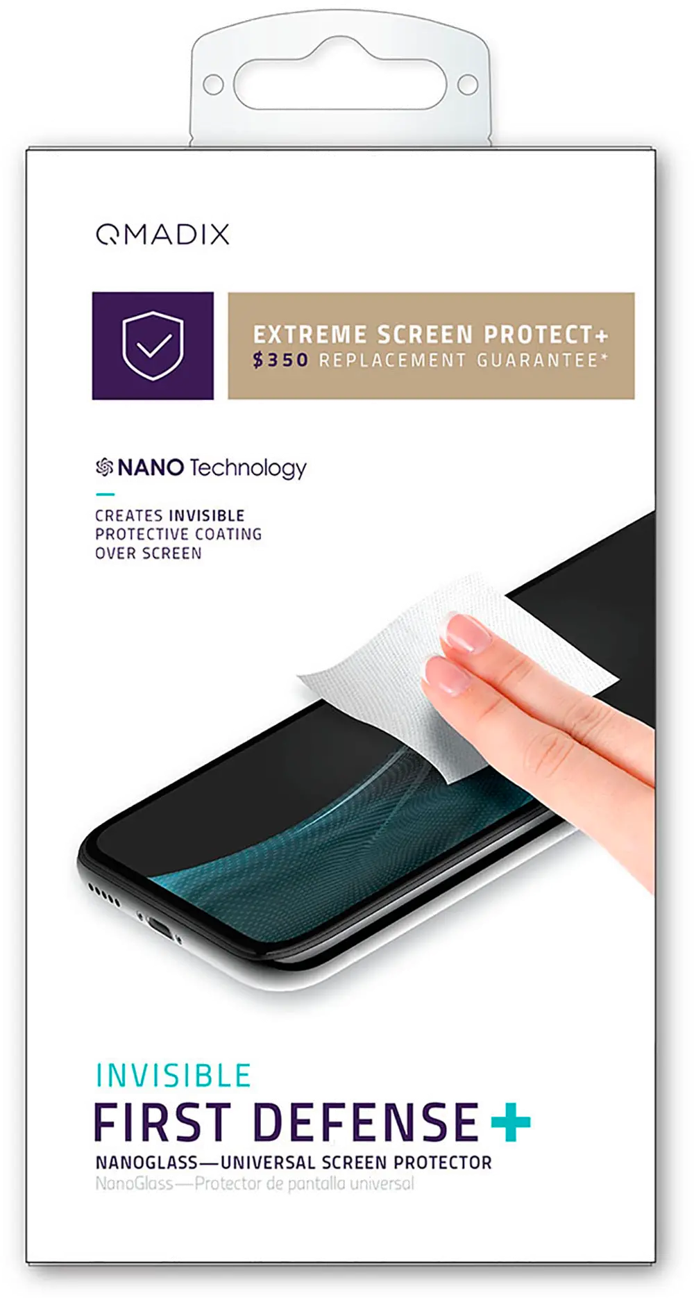 QM-ITALSP-EP350,$350 Qmadix $350 Insurance NanoGlass Universal Screen Protector-1