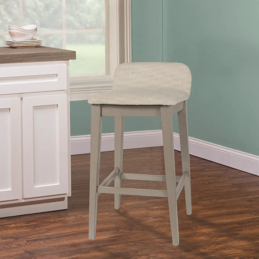 Distressed Gray Counter Height Stool - Maydena-1