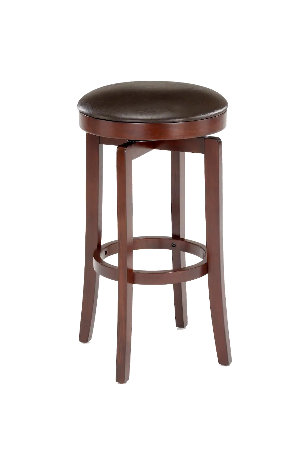 Cherry Backless Swivel Counter Height Stool - Malone-1