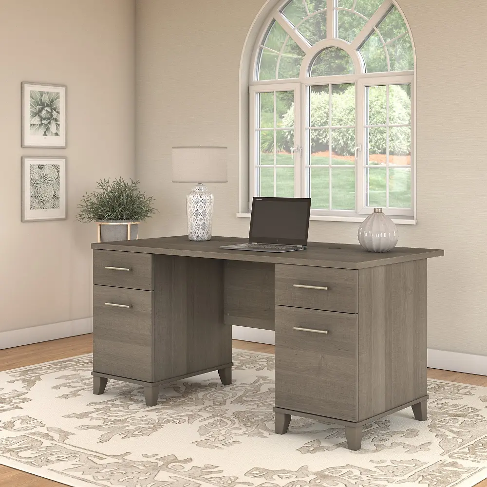 KIT Somerset Ash Gray 60 Inch Home Office Desk-1