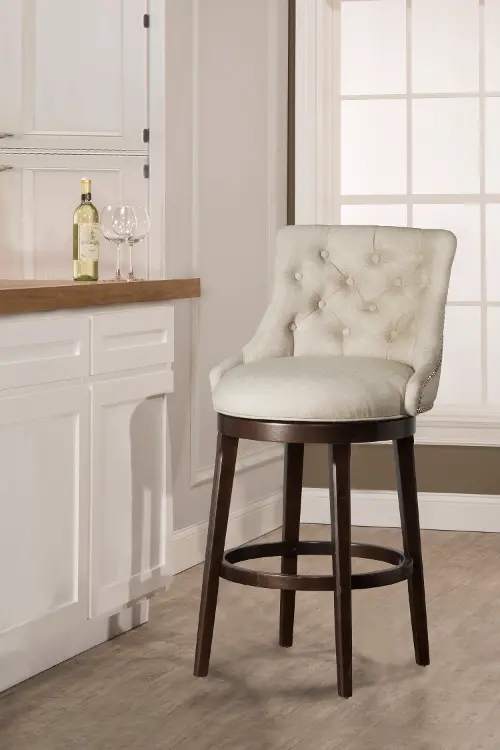 Tufted swivel counter discount stool