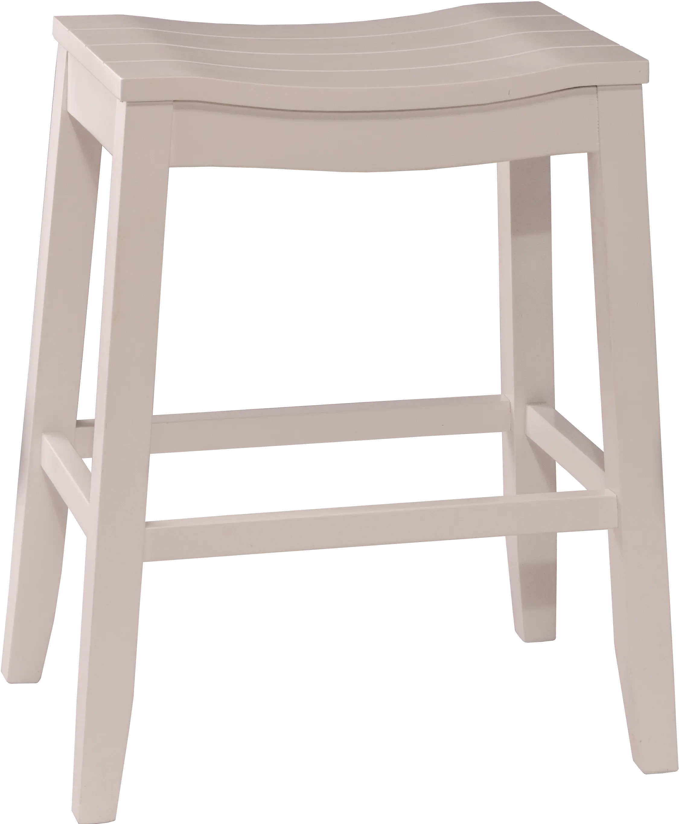 Photos - Chair Hillsdale Furniture Fiddler White Saddle Counter Height Stool 5947-826