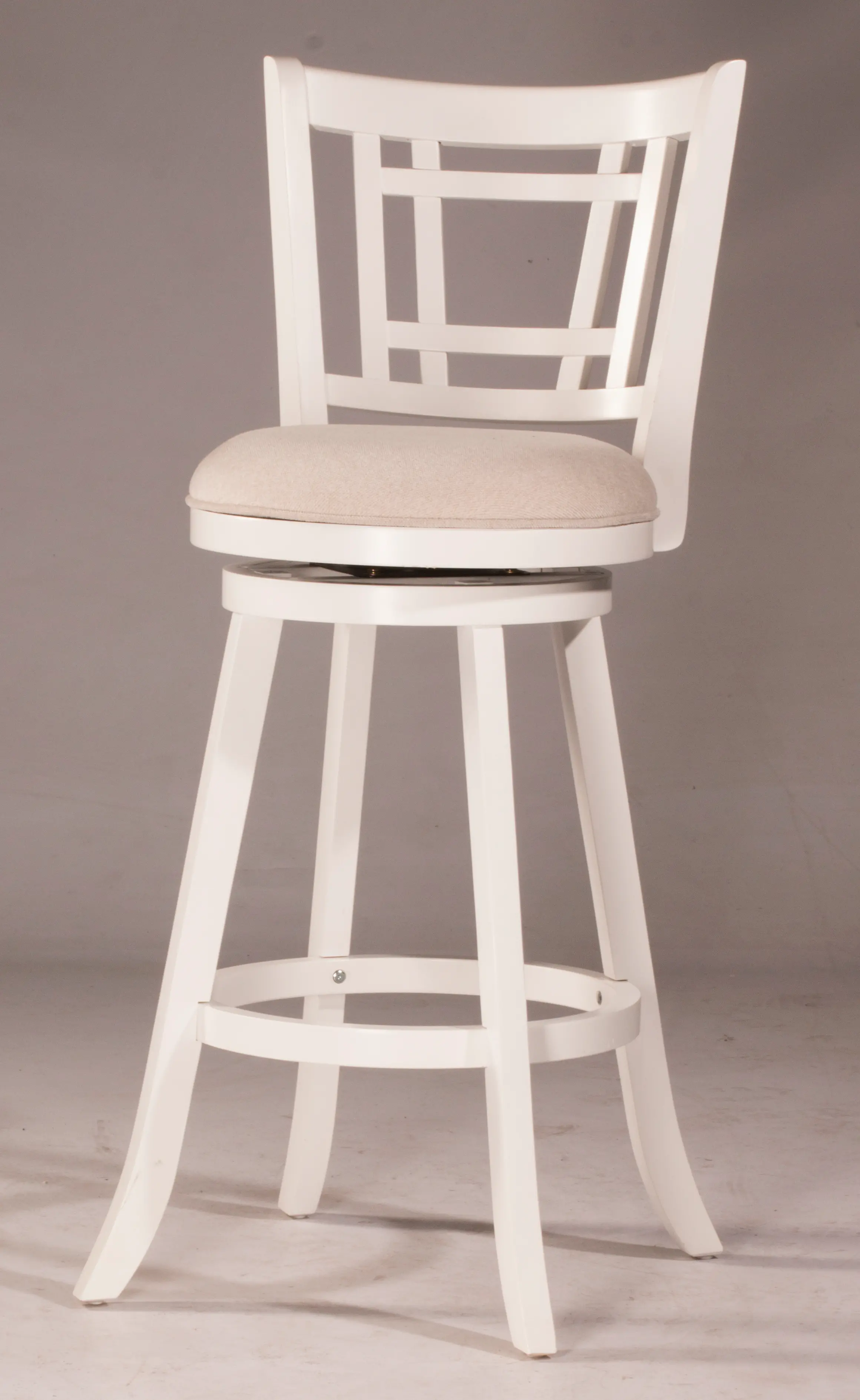 Fairfox White Swivel Bar Stool