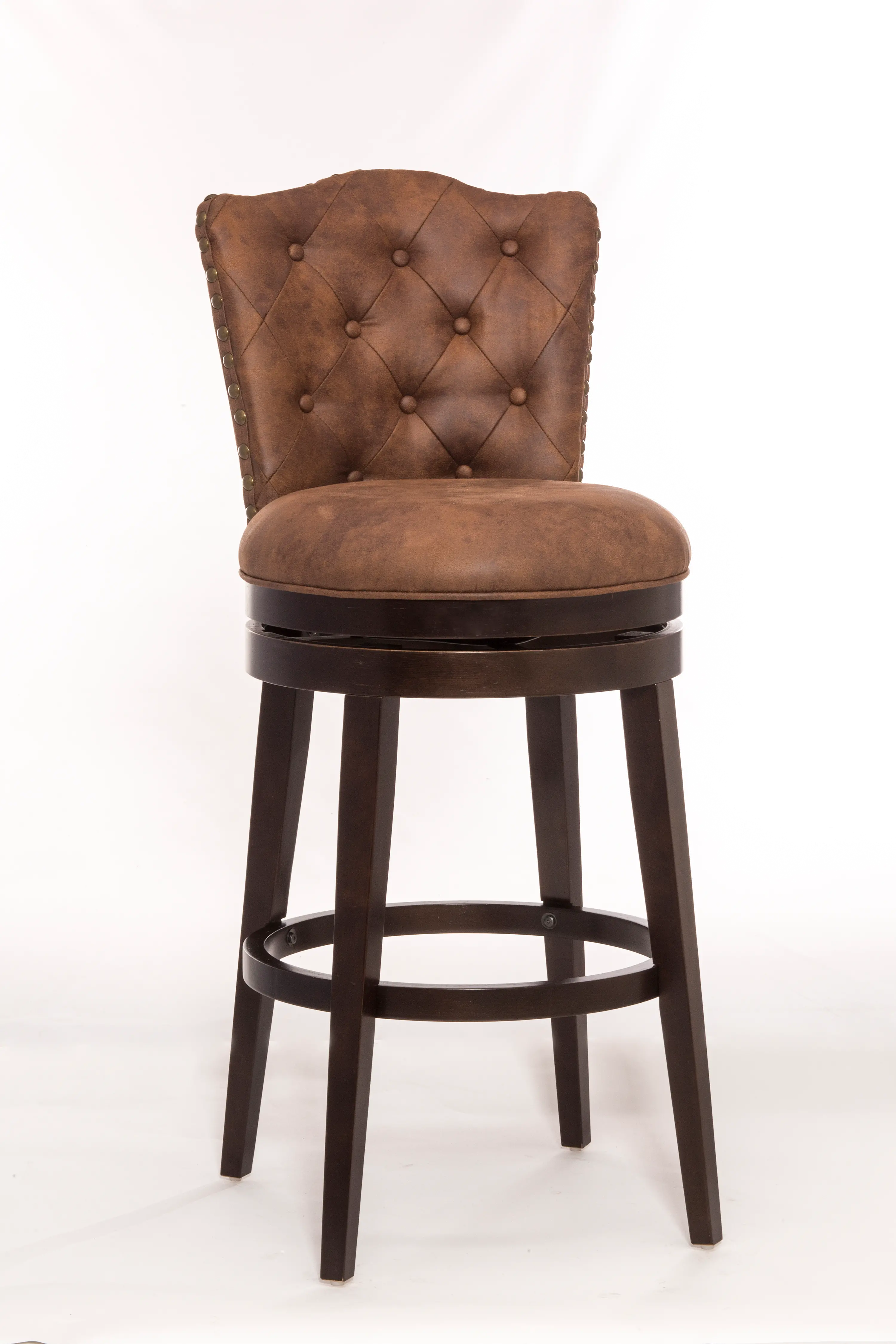 Traditional Chocolate Brown Swivel Counter Height Stool - Edenwood
