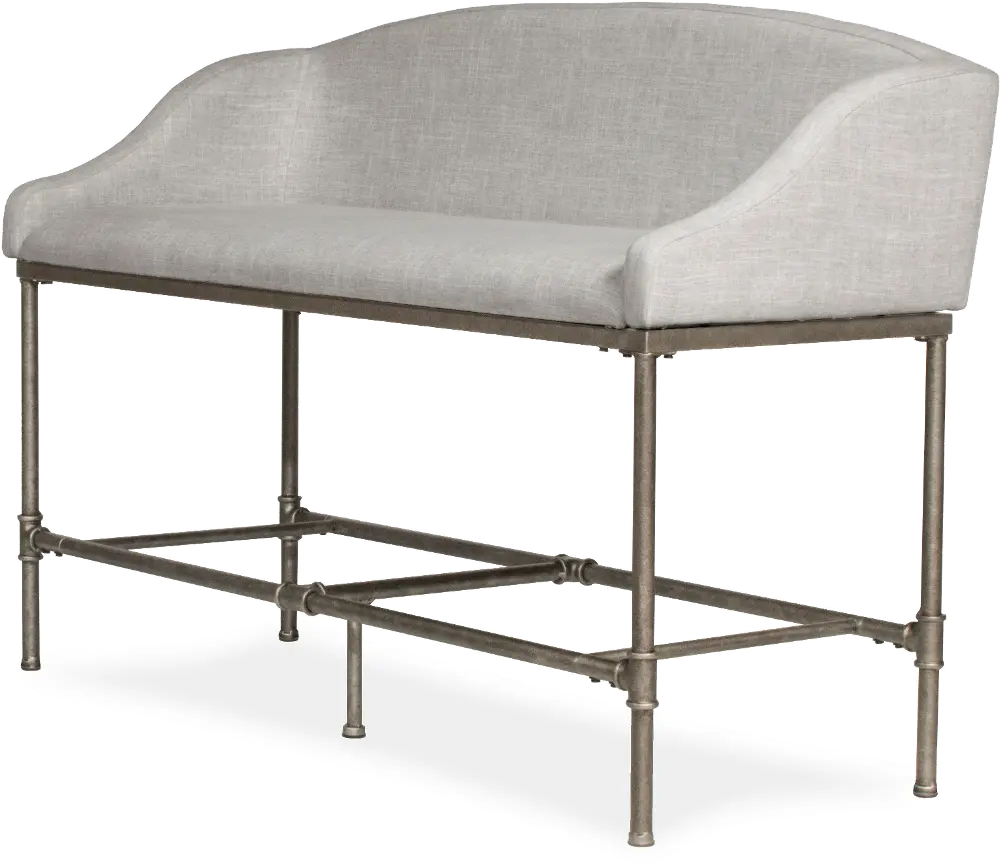 Modern Silver Gray Counter Height Dining Bench - Dillon-1