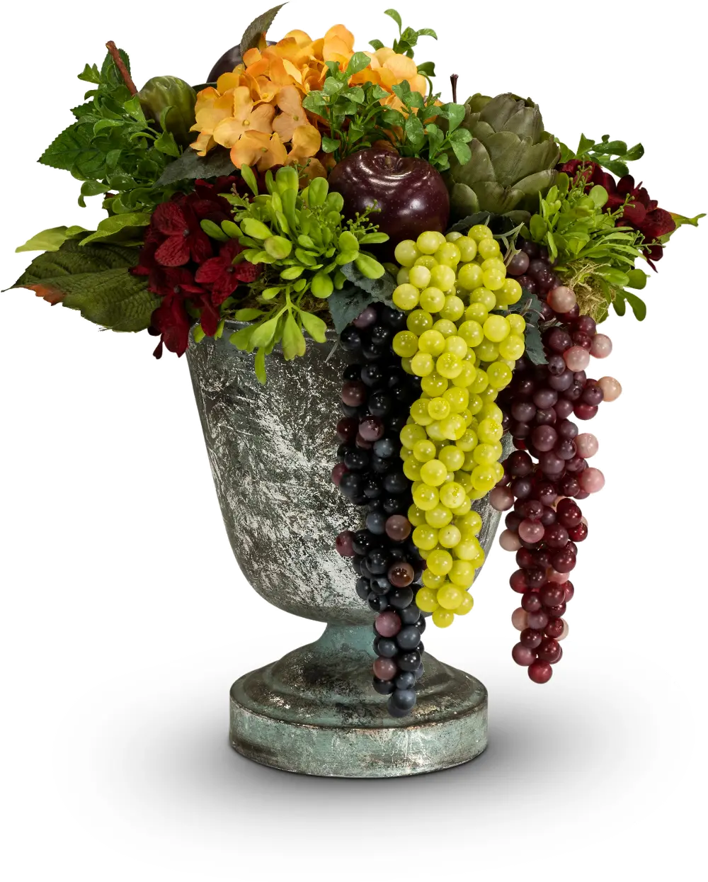Multi Color Faux Fruit and Flower Centerpiece Arrangement-1