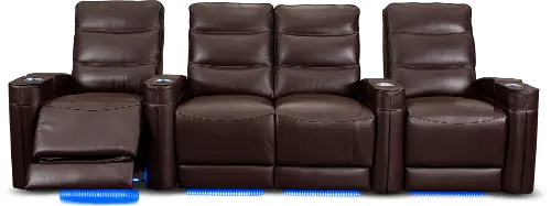 Red leather best sale theater chairs