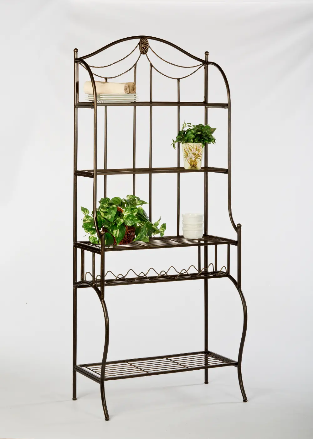 Black and Gold Bakers Rack - Camelot-1