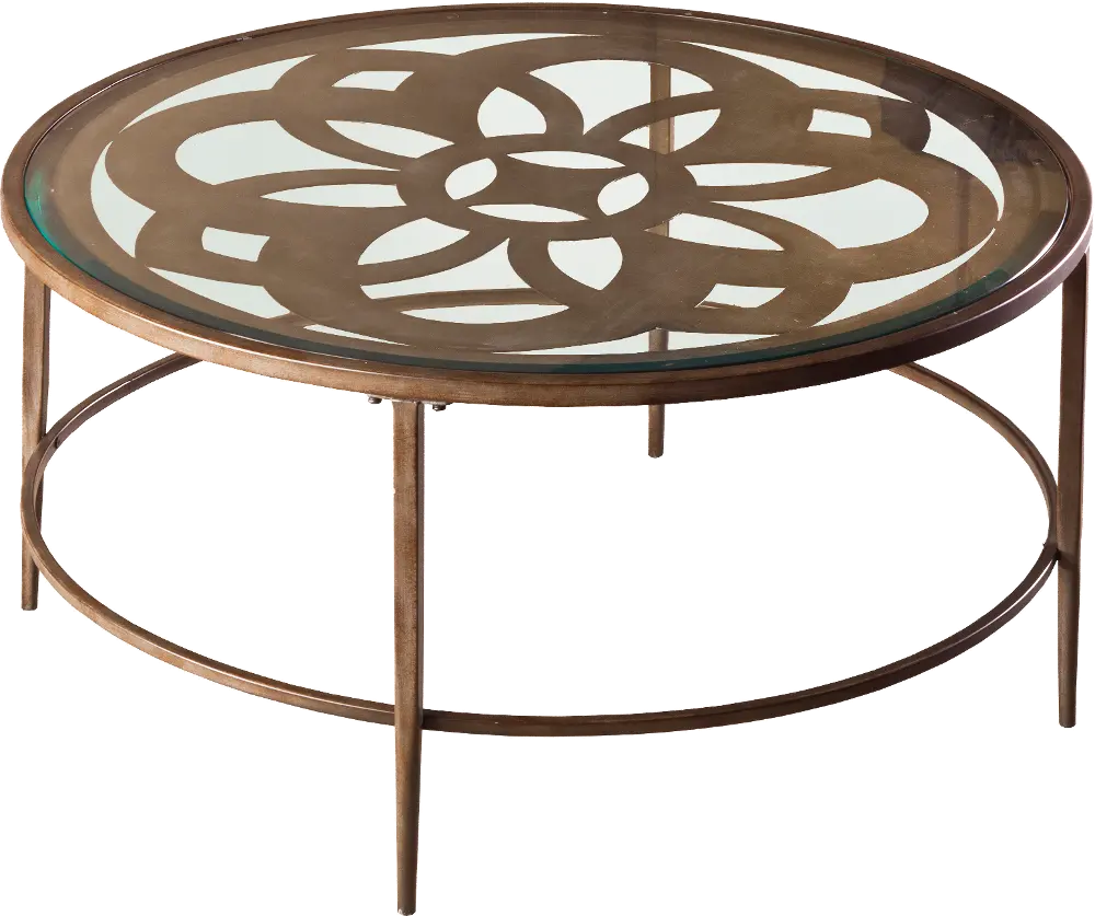 Ornate Glass Coffee Table - Marsala-1