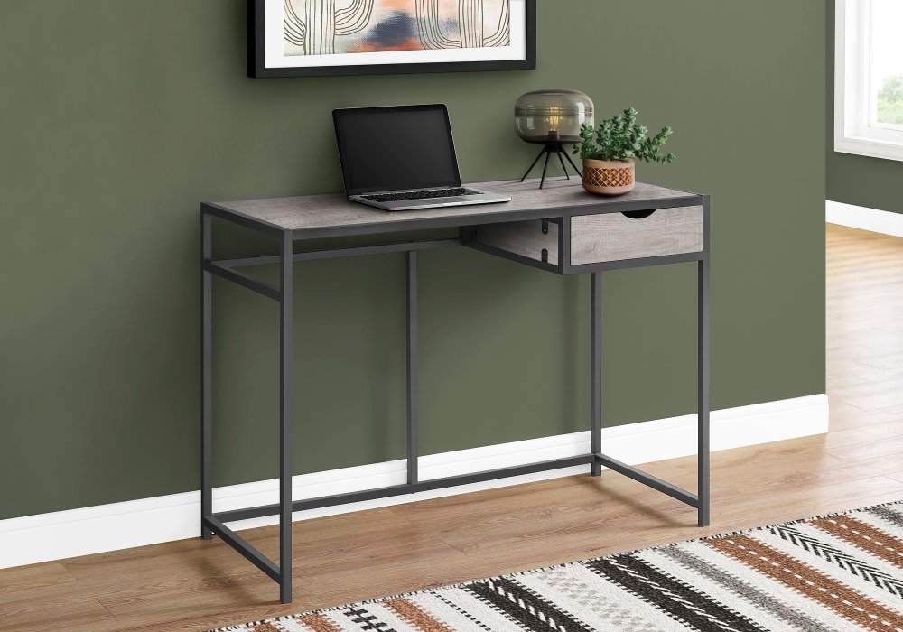 Contemporary Gray Computer Desk