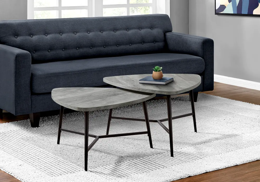 Gray and Black Coffee Table-1